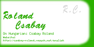 roland csabay business card